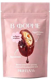 Финики в молочном шоколаде с миндальной начинкой "В Форме", 80гр