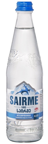 Вода Родники Саирме, негазированная, стекло 0,5 л