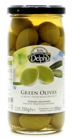 Оливки с косточкой в рассоле Delphi 350гр