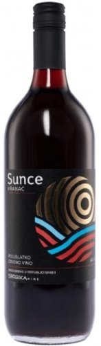 Вино "Солнце Вранац" красное полусладкое 1,0 л