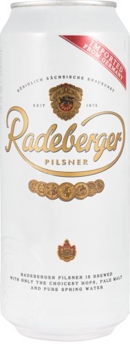 Пиво "Радебергер Пилснер" светлое фильтрованное пастеризованное 0,5 л ж/б