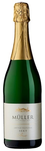 Вино игристое "Мюллер Грюнер Вельтлинер ЗЕКТ" брют белое 0,75 л
