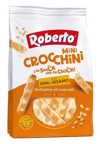 Палочки Хлебные "Гриссини Кроккини" миньон с кунжутом "Roberto" 150 г 