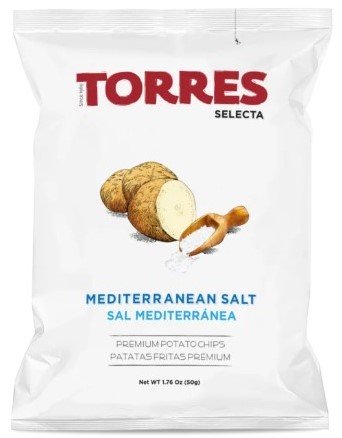 Картофельные чипсы со средиземноморской солью "TORRES" 50 г