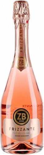 Вино игристое "ЗБ вайн ФРИЗЗАНТЕ" ("ZB wine FRIZZANTE") полусухое розовое 0,75 л. 10% об.