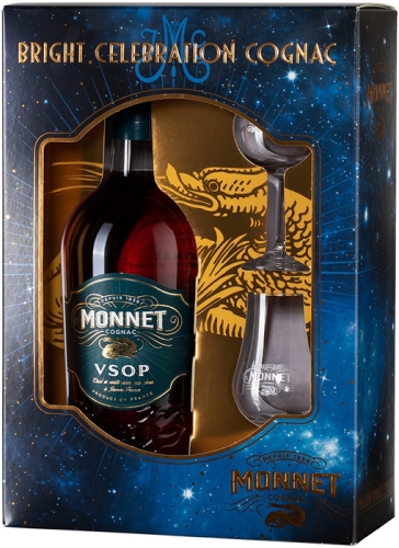 Коньяк "МОННЕ VSOP" в п/у + 2 бокала, 0,7 л