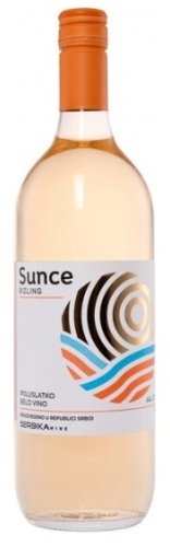 Вино "Солнце Рислинг" белое полусладкое 1,0 л
