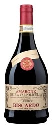 Вино "Бискардо Амароне делла Вальполичелла Классико ДОКГ" полусухое красное 0,75 л