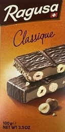 Рагуза шоколад молочной начинкой трюфель и лесной орех 100гр