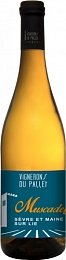 Вино "Мюскаде Севр е Мэн "Сюр Ли" Вигнерон дю Палле" сухое белое 0,75 л 
