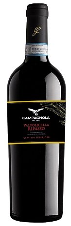 Вино "Кампаньола Рипассо Вальполичелла Классико Супериоре ДОК" полусухое красное 0,75 л