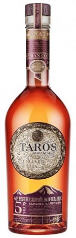 Коньяк "Тарос" пятилетний 0,5 л