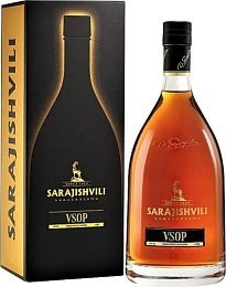 Коньяк "Сараджишвили VSOP" грузинский, выдержка 8 лет 0,7 л в п/у 