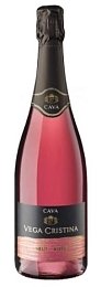 Вино игристое "Кава Вега Кристина" розовое брют 0,75 л
