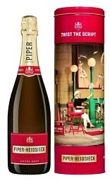 Вино игристое "Шампань Пайпер-Хайдсик Брют" белое брют 0,75 л  в тубе