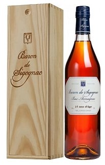 Бренди "Арманьяк Барон де Сигоньяк 15 Ан д'Аж" 0,7 л в п/к (дерево)