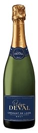 Вино игристое "Филипп Деваль Креман де Луар АОС" выдержанное брют белое 0,75 л