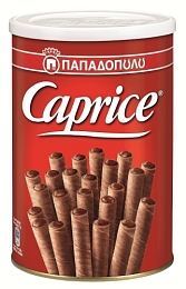 Вафли Венские с фундуком и шоколадным кремом CAPRICE, Пападо, 400гр ж/б
