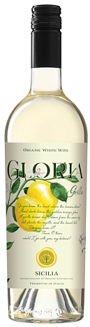 Вино "Сицилия. Глория. Грилло" полусухое белое 0,75 л