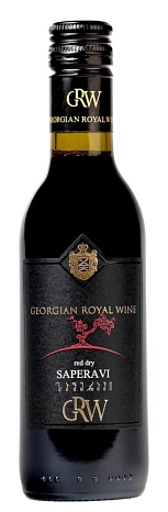 Вино "Саперави" красное сухое 0,187 л., серии "Georgian Royal Wine/Джорджиан Роял Вайн" 