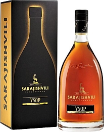 Коньяк "Сараджишвили VSOP" грузинский, выдержка 8 лет 0,5 л в п/у 
