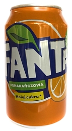 Напиток безалкогольный сильногазированный "Fanta" (Фанта) 330 мл ж/б