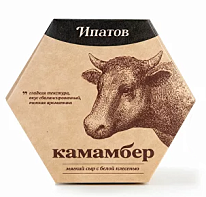 Мягкий сыр с благородной белой плесенью "Камамбер" Ипатов 125гр