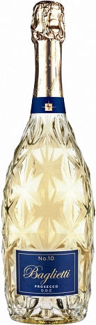 Вино игристое "47 Анно Домини Бальетти №10 Спуманте Экстра Драй Просекко ДОК" сухое белое 0,75 л
