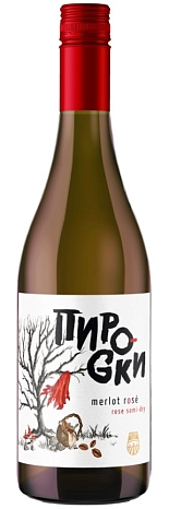 Вино "Пирожки" полусухое розовое 0,75 л