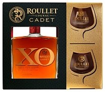 Коньяк "Рулле Каде ХО" в п/у с 2-бокалами 0,7 л