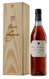 Бренди "Арманьяк Барон де Сигоньяк 1987" 0,7 л в п/к (дерево)