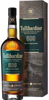 Виски шотландский односолодовый "Сингл Молт Туллибардин 500 Шерри Финиш" в п/к 0,7 л.