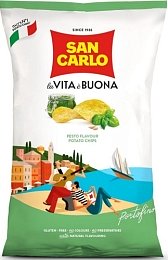 Чипсы картофельные "San Carlo" "Piu Gusto" со вкусом песто пакет п/п (0,150 кг) 
