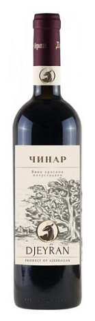 Вино "Джейран Чинар" красное полусладкое 0,75 л 