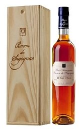 Бренди "Арманьяк Барон де Сигоньяк 20 Ан д'Аж" 0,5 л в п/к (дерево)