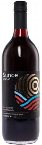 Вино "Солнце Вранац" красное полусладкое 1,0 л