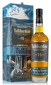 Виски шотландский односолодовый "Сингл Молт Туллибардин 15-летний" в п/к 0,7 л 