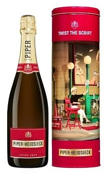Вино игристое "Шампань Пайпер-Хайдсик Брют" белое брют 0,75 л  в тубе