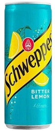 Напиток безалкогольный "Швепс Биттер Лимон" газированный 330 мл м/б