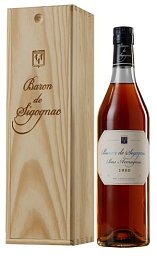 Бренди "Арманьяк Барон де Сигоньяк 1980" 0,7 л в п/к (дерево)