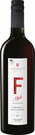 Вино "Ф-Стиль. Каберне Совиньон" полусладкое красное 0,75 л