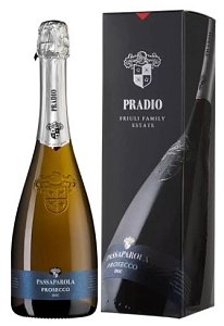 Вино игристое "Пассапарола Просекко" брют белое 0,75 л в п/у