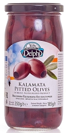 Маслины без косточек Каламата в рассоле Delphi 350 гр