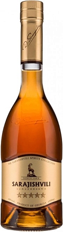 Коньяк "Сараджишвили 5 звезд" грузинский, выдержка 5 лет 0,5 л