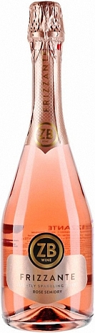 Вино игристое "ЗБ вайн ФРИЗЗАНТЕ" ("ZB wine FRIZZANTE") полусухое розовое 0,75 л. 10% об.