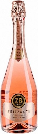 Вино игристое "ЗБ вайн ФРИЗЗАНТЕ" ("ZB wine FRIZZANTE") полусухое розовое 0,75 л. 10% об.