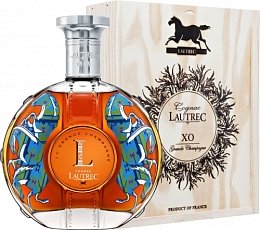 Коньяк "Лотрек Гранд Шампань ХО" 2009 (в деревянном ящике) 0,7 л