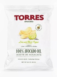 Картофельные чипсы с маслом авокадо, ароматом лайма и черного перца "TORRES" 40 г