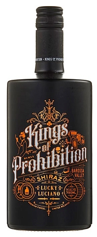 Вино "Лаки Лучано. Кингс оф Прохибишэн. Шираз" полусухое красное 0,75 л 