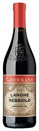 Вино "Джиордано Неббиоло Ланге ДОК" сухое красное 0,75 л